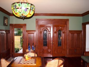 Doorways to outside or living room from Bar room area.